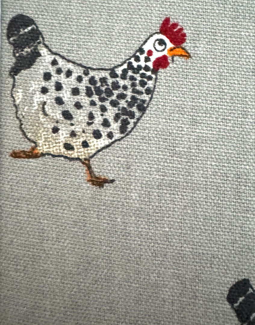 Framed children’s & countryside themed unique wall art from Sophie Allport fabric collection - Chicken