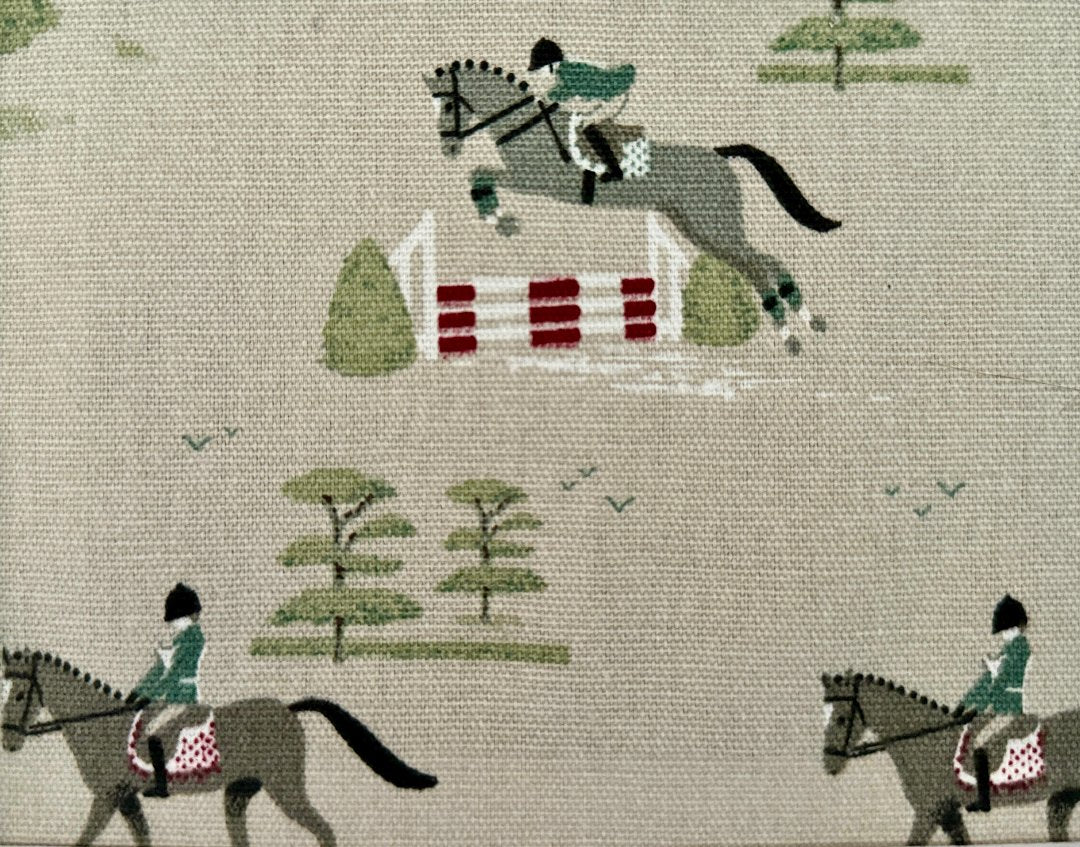 Framed children’s & countryside themed unique wall art from Sophie Allport fabric collection - Horses