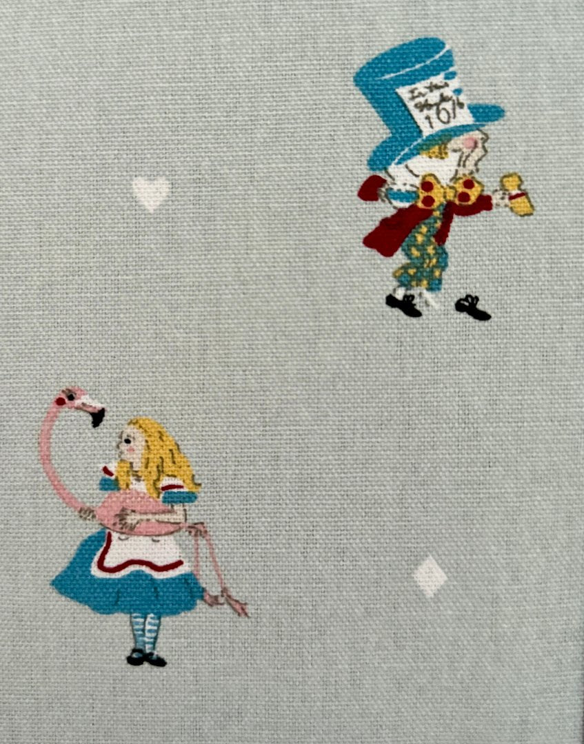 Framed children’s & countryside themed unique wall art from Sophie Allport fabric collection - Alice in Wonderland