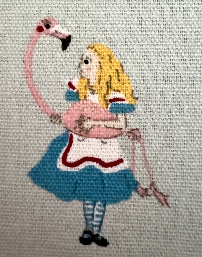 Framed children’s & countryside themed unique wall art from Sophie Allport fabric collection - Alice in Wonderland