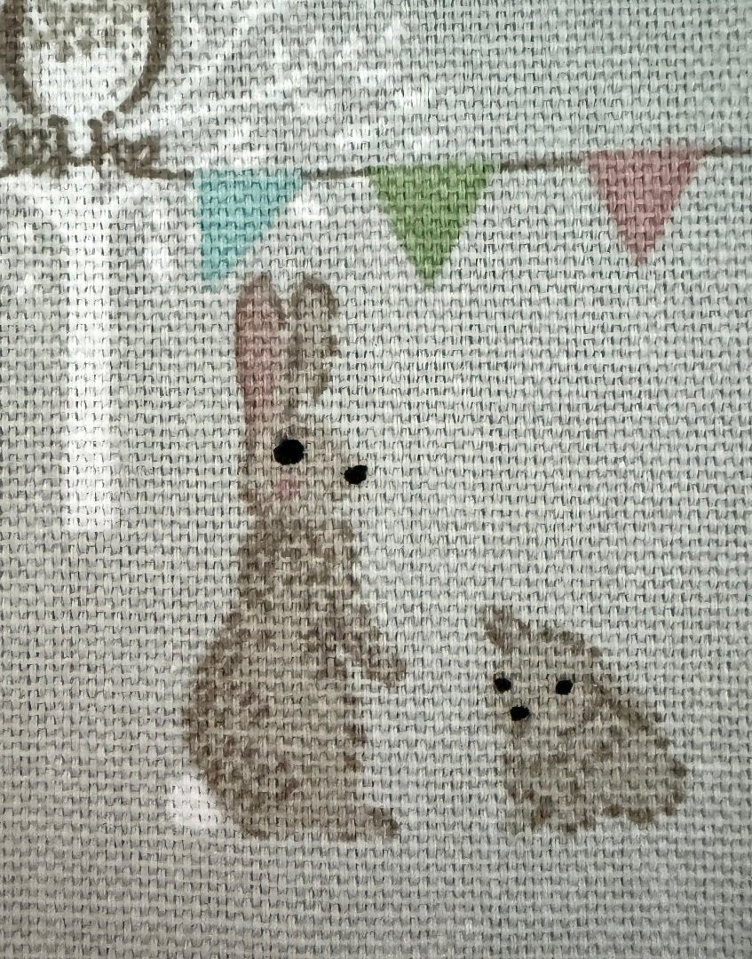 Framed children’s & countryside themed unique wall art from Sophie Allport fabric collection - 'Woodland Party'