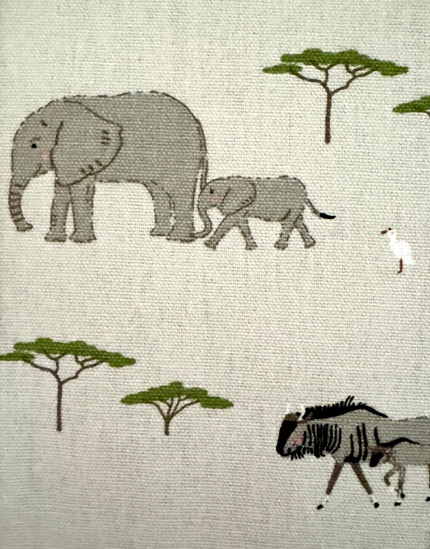 Framed children’s & countryside themed unique wall art from Sophie Allport fabric collection - Safari