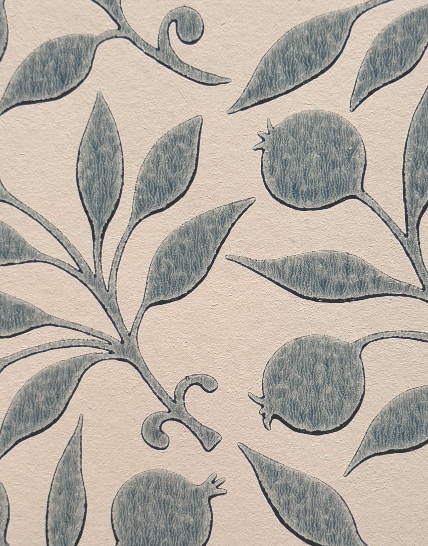 ‘Rosehip – Mineral Blue’ William Morris Unique Wall Art | Framed Vintage Morris & Co. Wallpaper Wall Decor