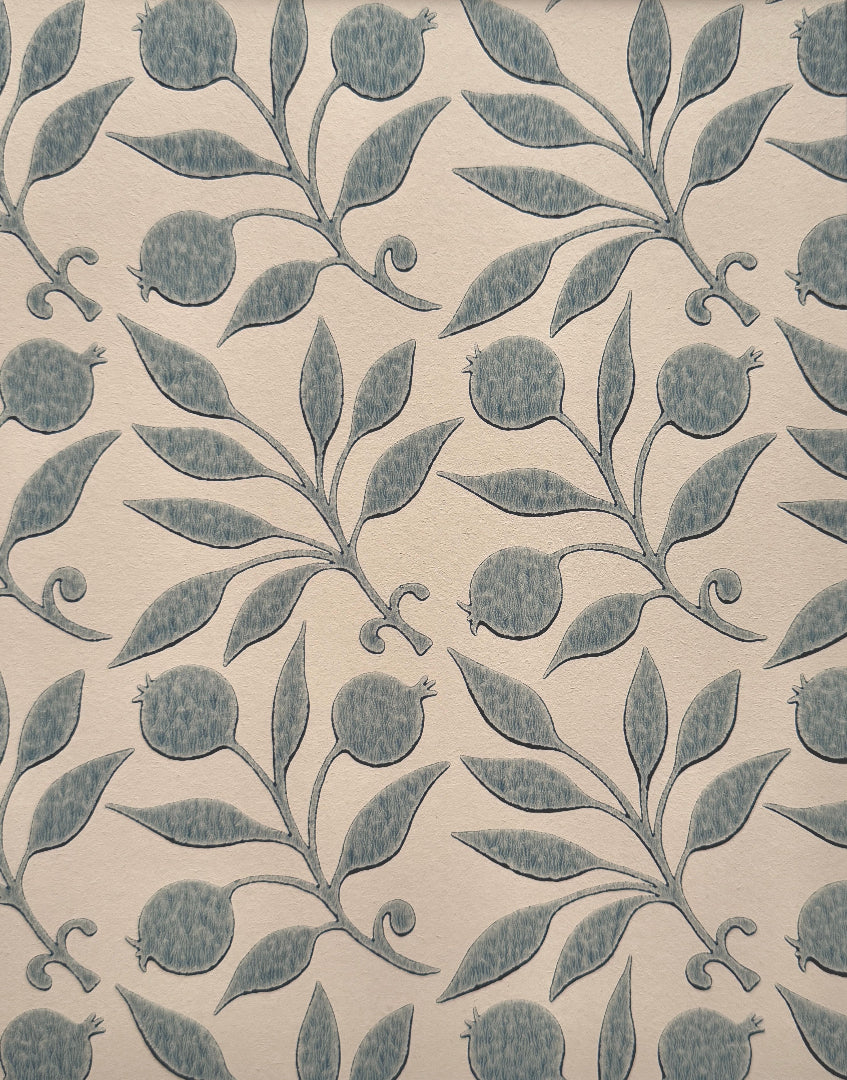 ‘Rosehip – Mineral Blue’ William Morris Unique Wall Art | Framed Vintage Morris & Co. Wallpaper Wall Decor