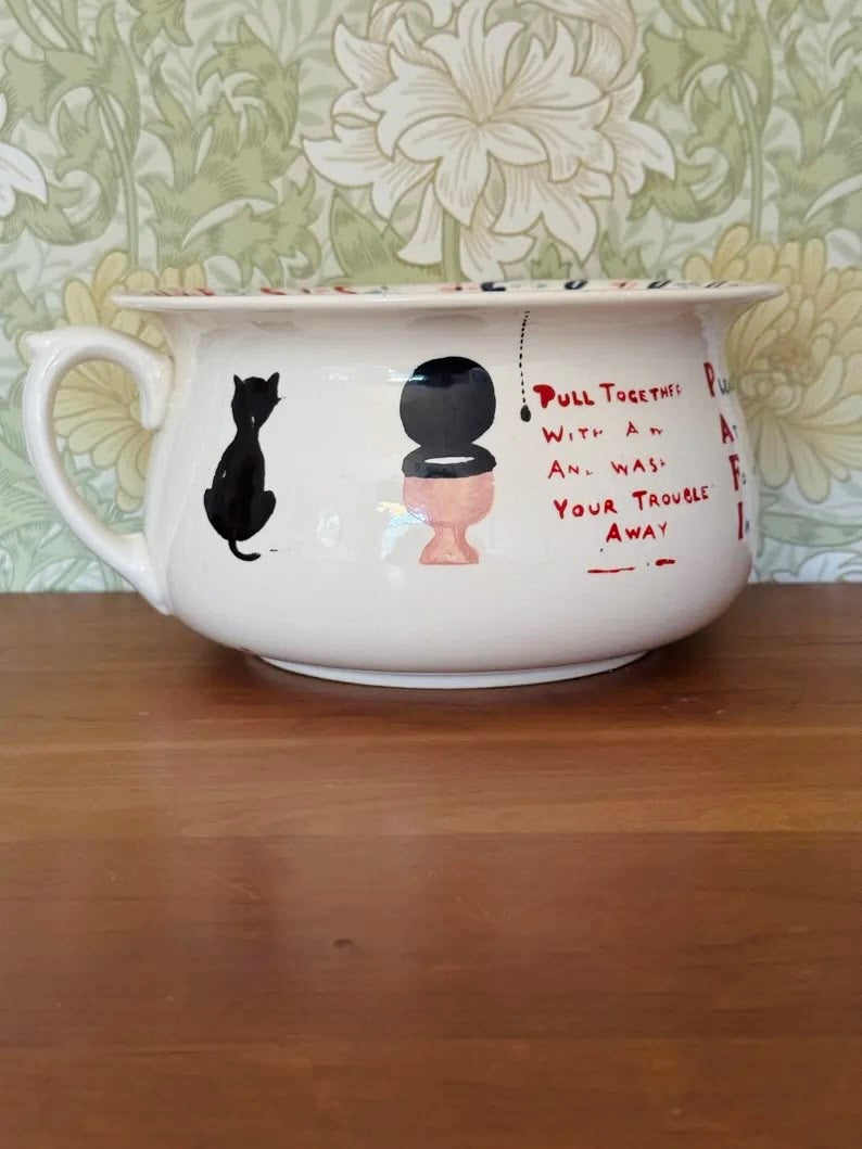 Arthur Wood chamber pot planter vintage novelty pottery