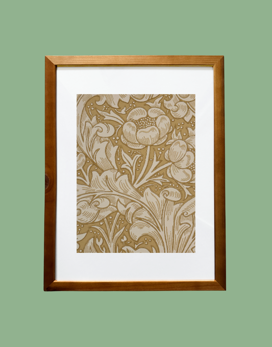 Bachelor’s Button – Gold | Unique William Morris Autumnal Collection Framed Floral Wall Art