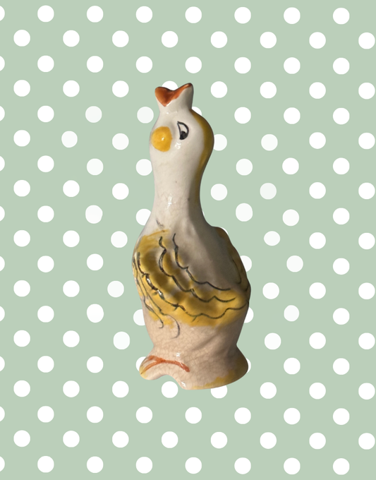 Highly Collectable Quirky Vintage Yellow Bird Pie Funnel 'Kissy Lips'