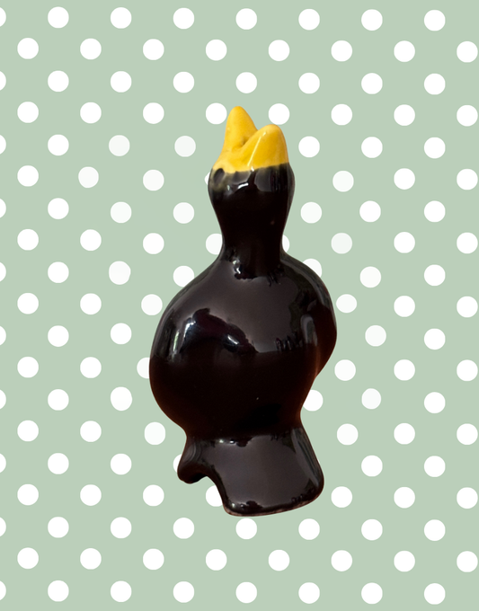Classic & Charming Black & Yellow Vintage Pie Bird 