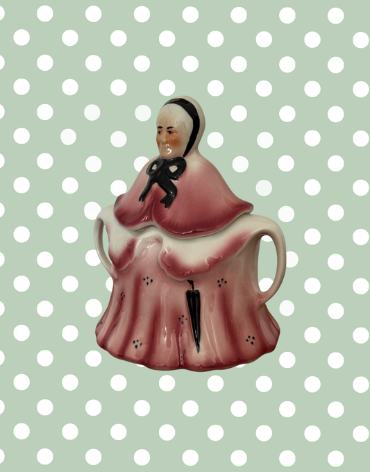 Vintage ceramic Tony Wood little old lady sugar bowl