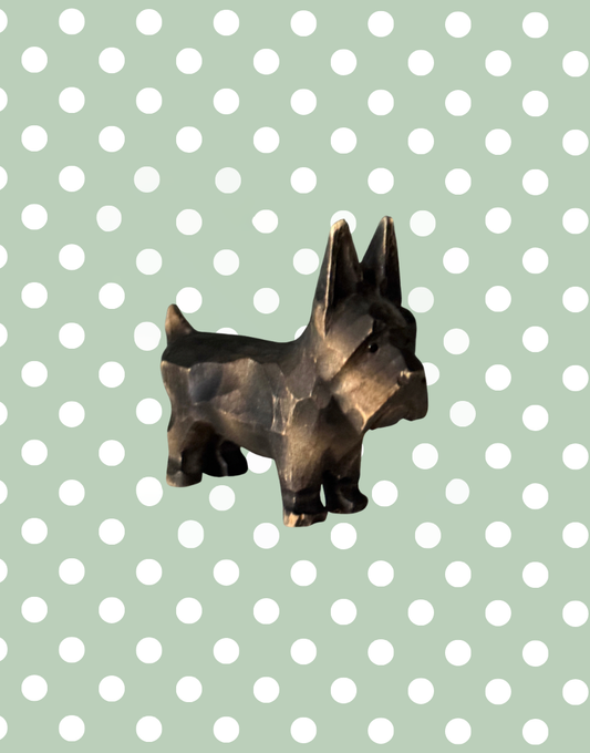 Gorgeous Antique 1930s Black Forest Characterful Scottie Dog 