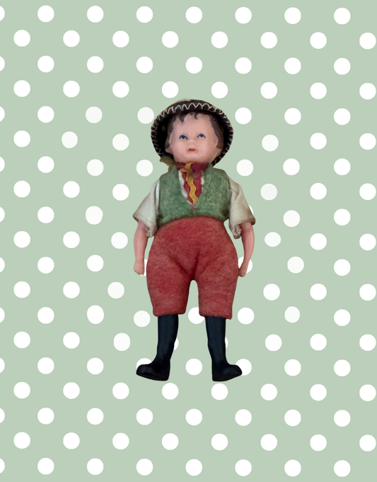 Antique German Celluloid Boy Doll Collectable 