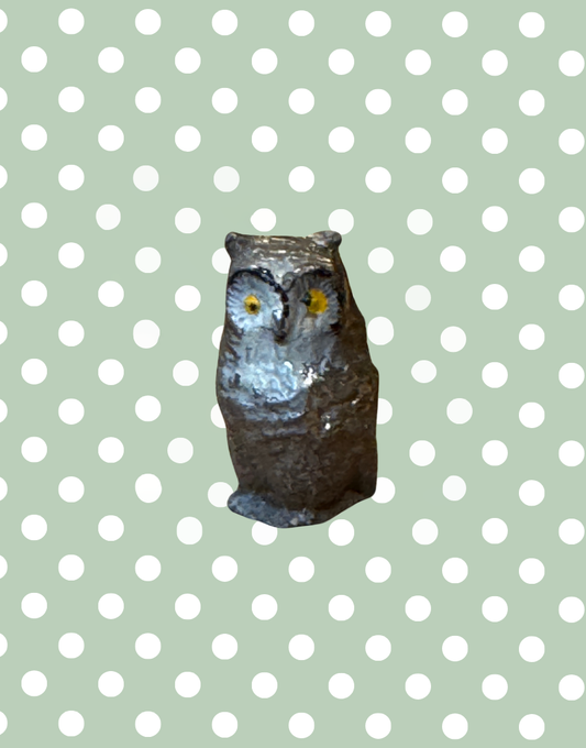 Wide Eyed Owl Collectable Taylor & Barrett Vintage Lead Figurine 