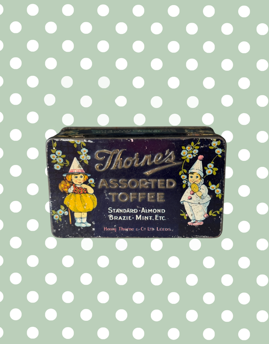 Whimiscal 1930s Thorne’s of Leeds Assorted Toffee Tin 