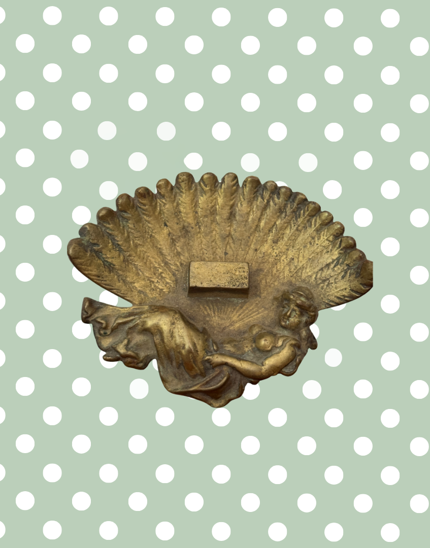 Collectable Antique Art Nouveau Brass Dish 