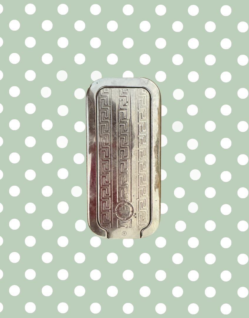 Vintage Self-Sharpening Travel Shaving Kit Nickel Tin