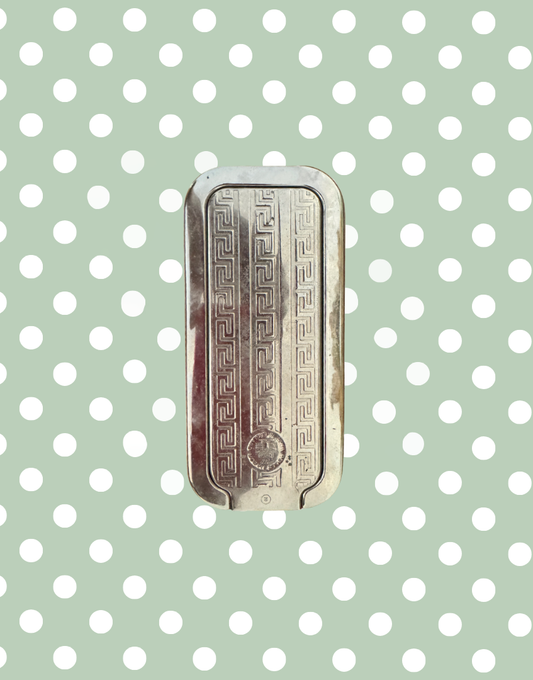 Vintage Self-Sharpening Travel Shaving Kit Nickel Tin