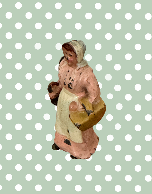 Britains 1930s Wife with Umbrella articulated arm lead farm figure from the Home Farm Series