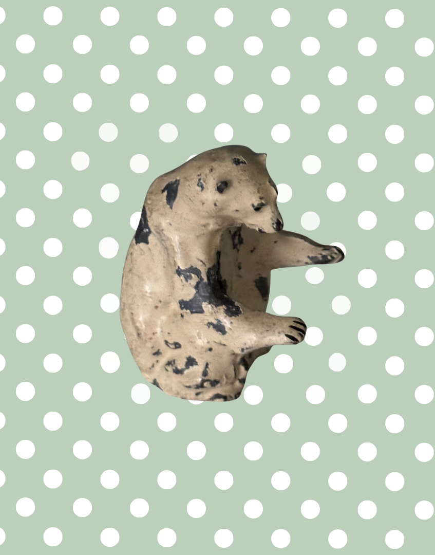Britains Ltd Zoo Polar Bear Hand Painted Antiue Lead Figurine