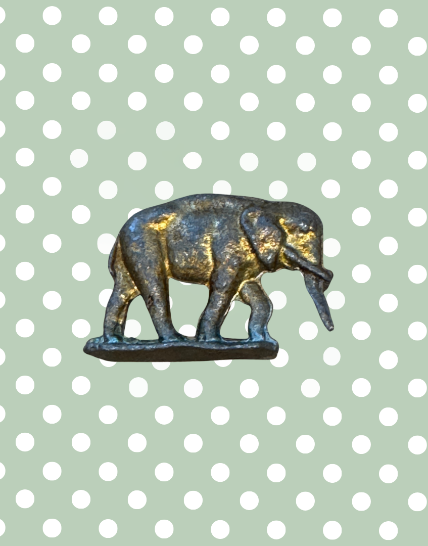 Britains Ltd Zoo Baby Elephant Lead Toy with Soft Pink-Gold Patina