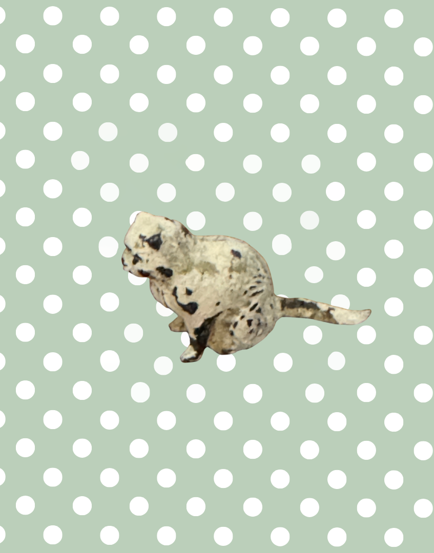 Gentle White Cat Vintage Britains Farm Animals Figurine