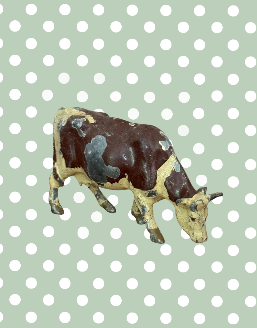 Britains Cow 1920s John Hill & Co Farm Vintage Lead Collectable