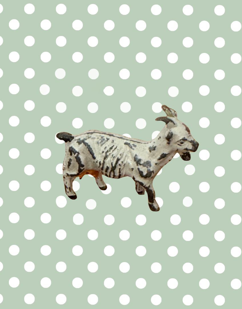 miniature hand painted lead Britains goat figurine