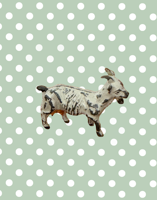 miniature hand painted lead Britains goat figurine