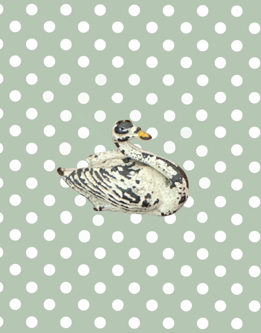 Charming Small White Swan with Neck Back 1920s Britains Hand-Painted Lead Collectible