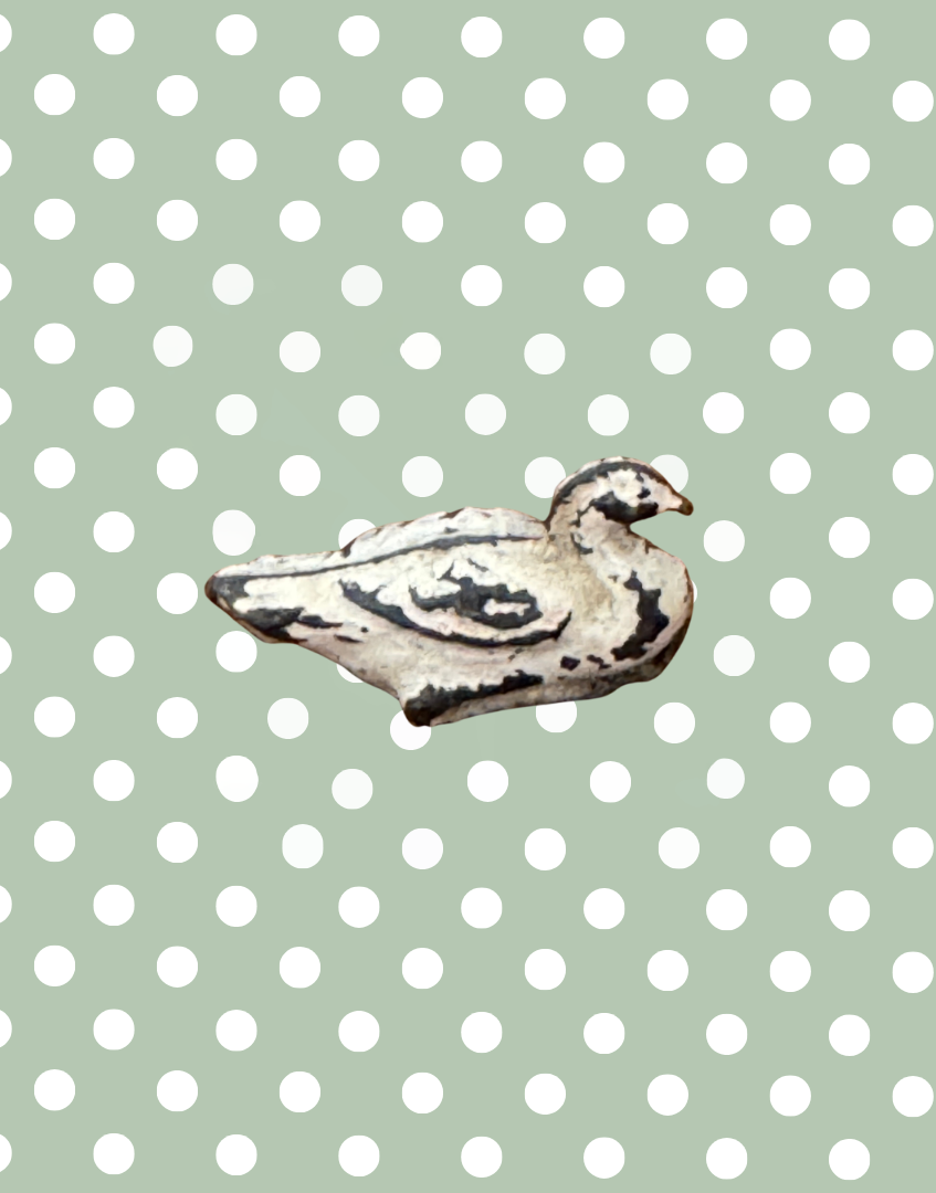 lead metal hollow cast miniature goose collectable