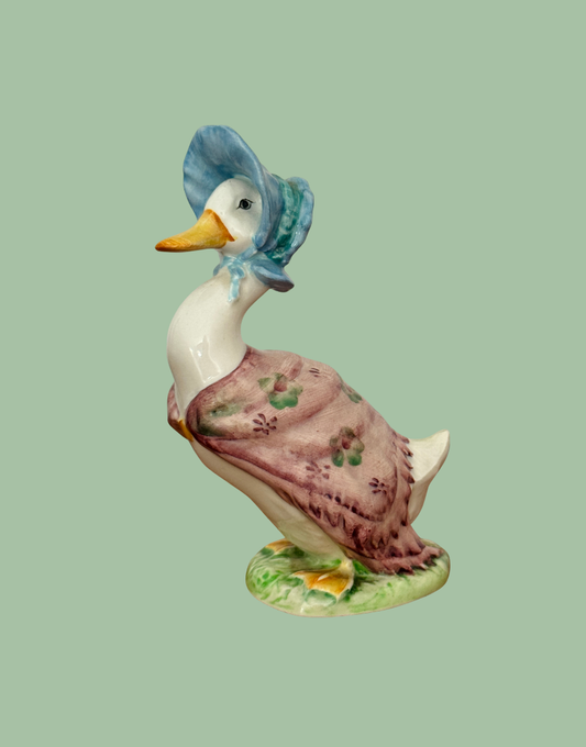 Vintage Beswick Jemima Puddle Duck Beatrix Potter figurine with bonnet and shawl