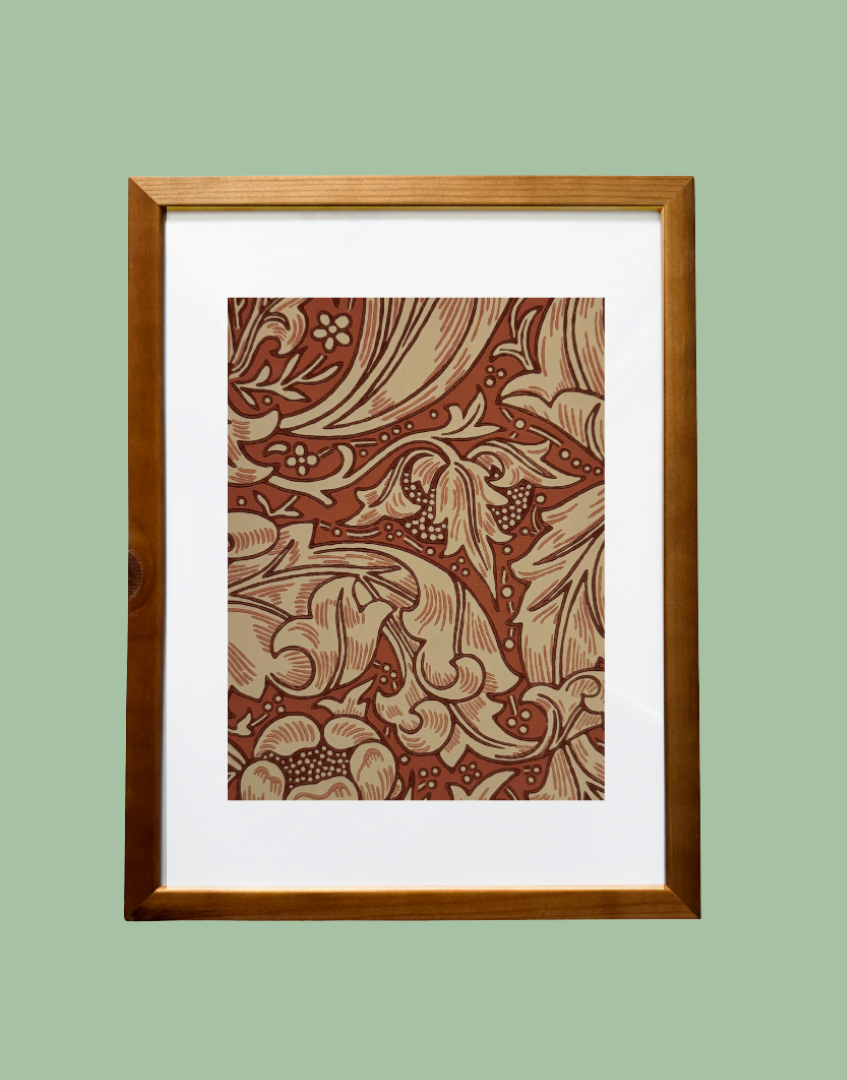 Bachelor’s Button in Russet William Morris Botanical Framed Wall Art