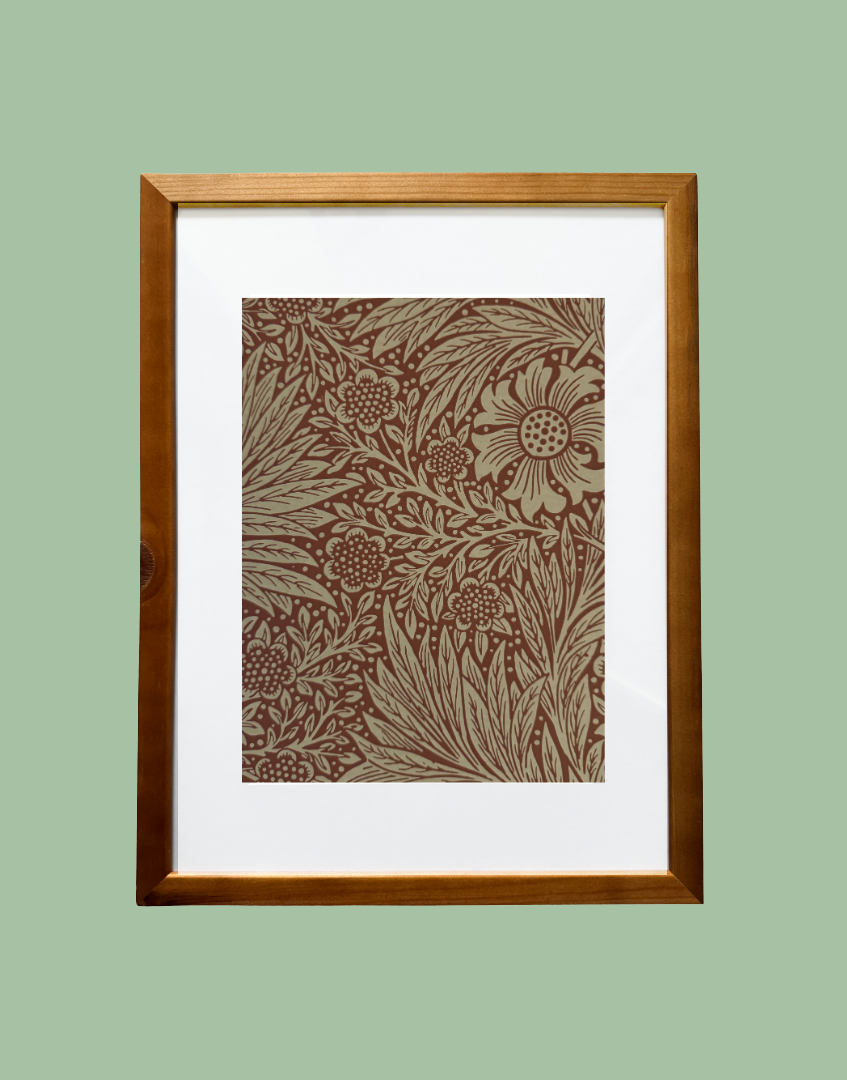 William  Morris Marigold in Russet  Framed Print 