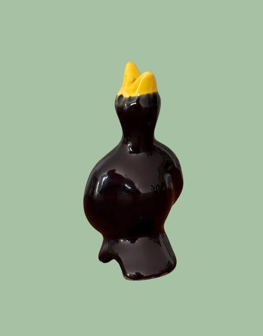 Classic & Charming Black & Yellow Vintage Pie Bird 