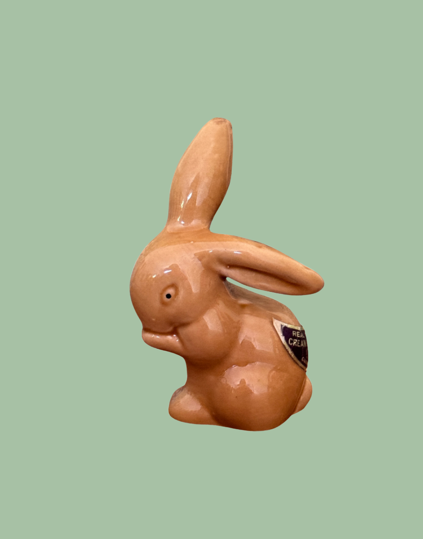 Sweet Cream Sherry Miniature Ceramic Bunny Bottle 