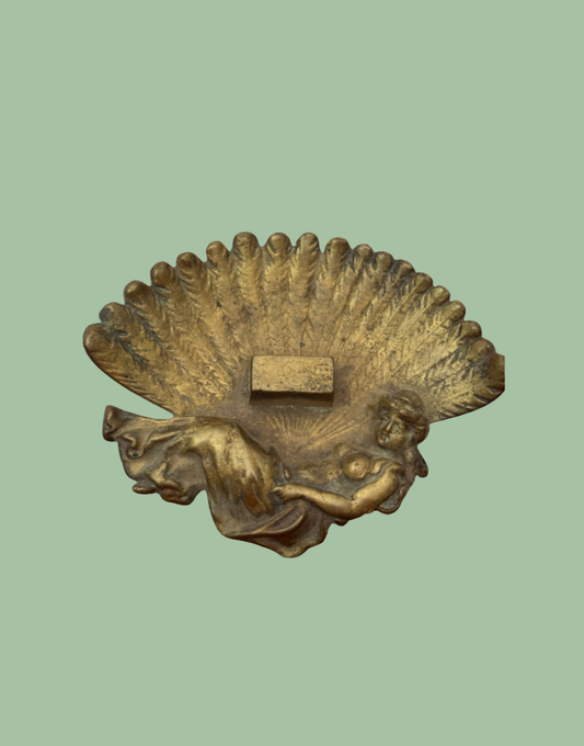 Collectable Antique Art Nouveau Brass Dish 