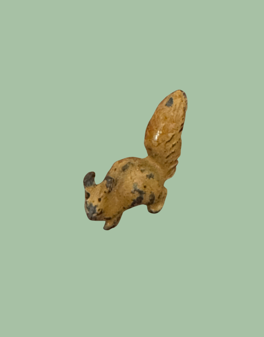 Playful Light Brown Squirrel by Britains 1920s Farm Animals Lead Figurine
