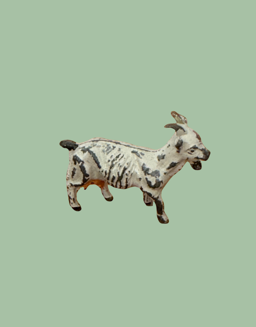 miniature hand painted lead Britains goat figurine