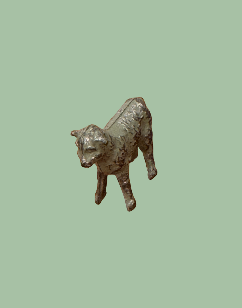 sweet front facing grey britains miniature lead lamb toy collectable