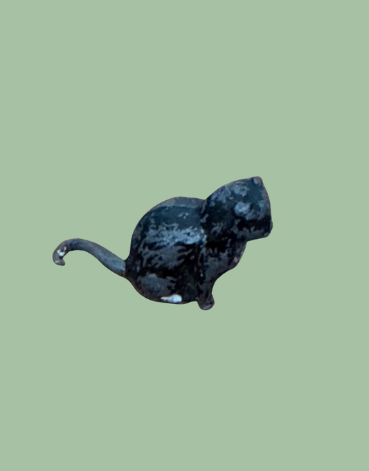 Rare Black Cat Britains Farm Animals Hand-Painted Vintage Lead Miniature Collectable