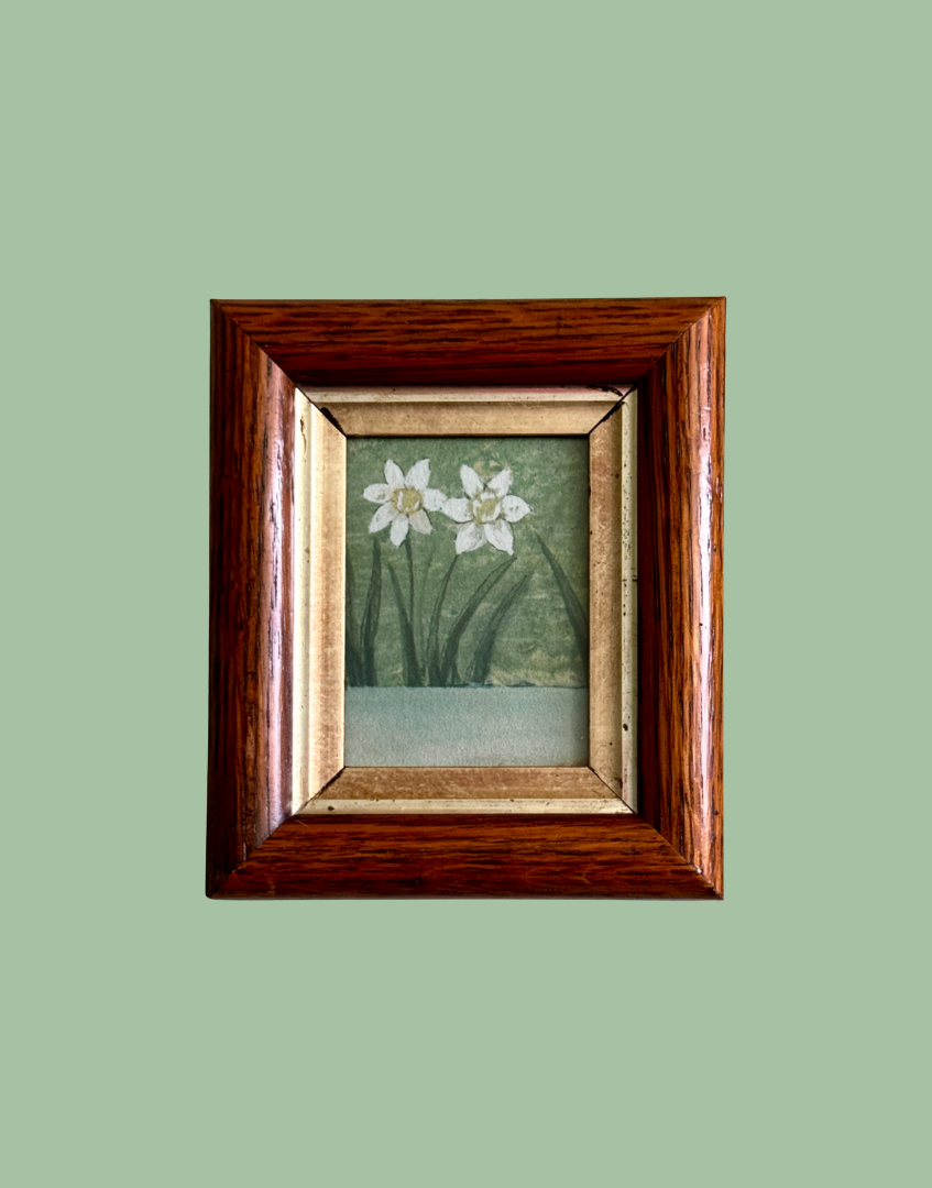 Owl & Willow (Flower Detail) William Morris Miniature Arts & Crafts Wall Art 