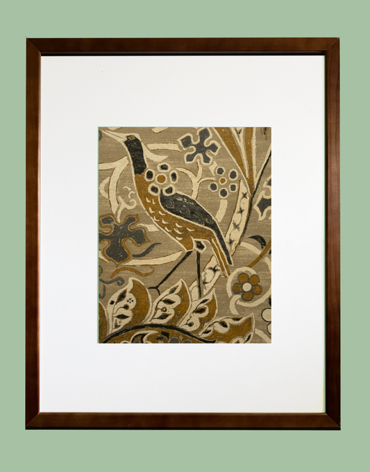 ‘Bullerswood – Stone & Mustard’ Rare William Morris Framed Wall Art 