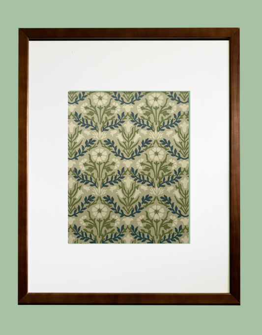 'Bellflowers – Grey & Fennel’ Vintage William Morris Unique Framed Wall Art 