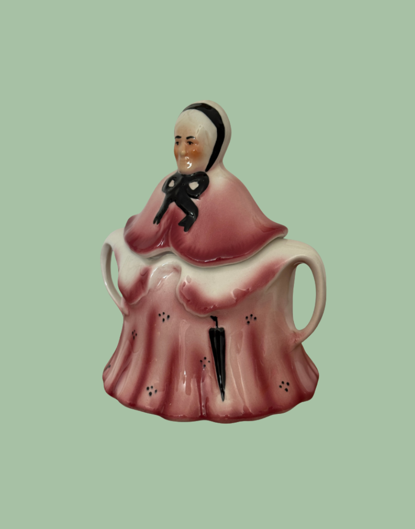 Vintage ceramic Tony Wood little old lady sugar bowl