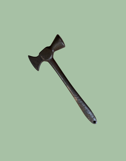 Full length solid iron antique toffee hammer