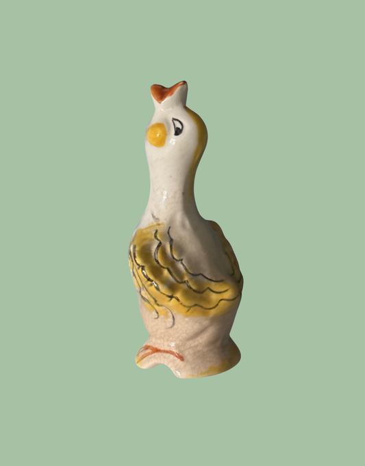 Highly Collectable Quirky Vintage Yellow Bird Pie Funnel 'Kissy Lips'