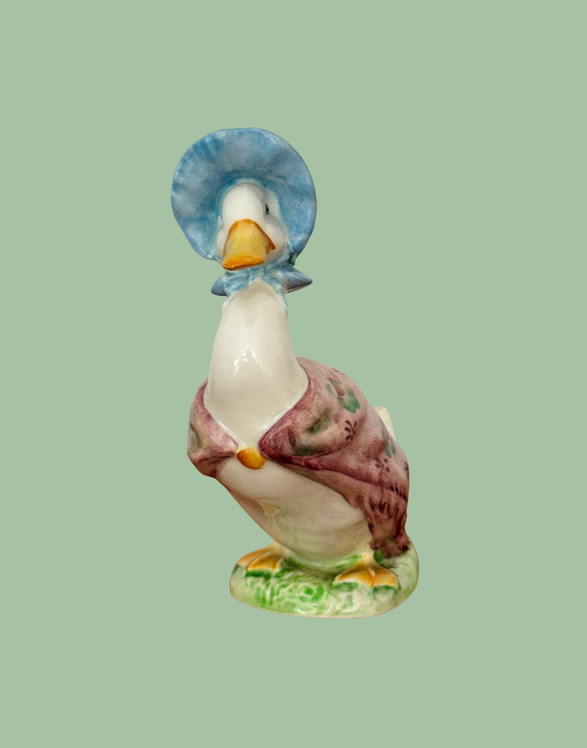 Vintage Beswick Jemima Puddle Duck Beatrix Potter figure displayed from a three quarter view