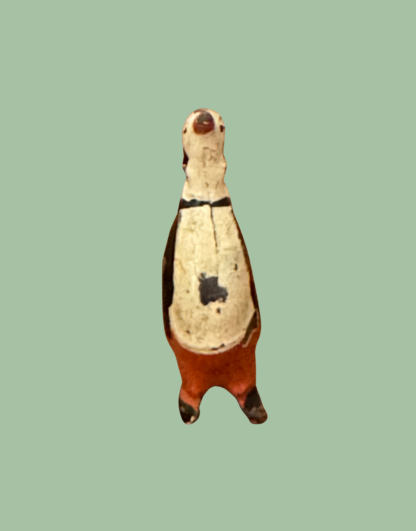 ront view of pete penguin miniature british bird collectable