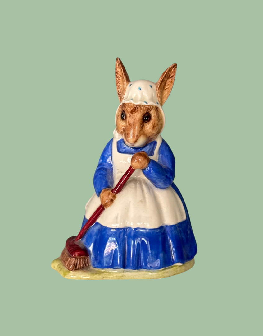 Front Facing View of Endearing Beatrix Potter Rabbit Figurine, 1972