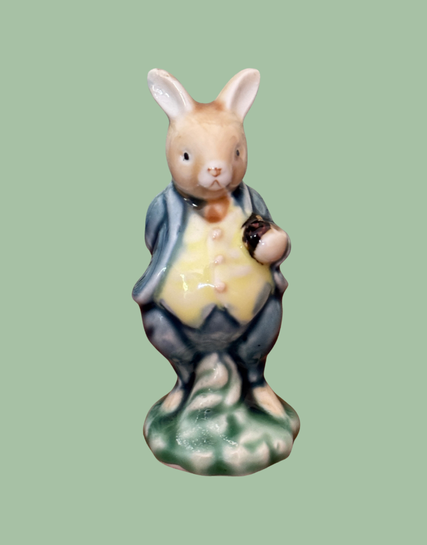 Vintage Gentleman’s Style Dressed Bunny Figure
