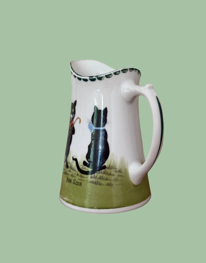 Rare French Cats Children’s Milk Jug c.1900